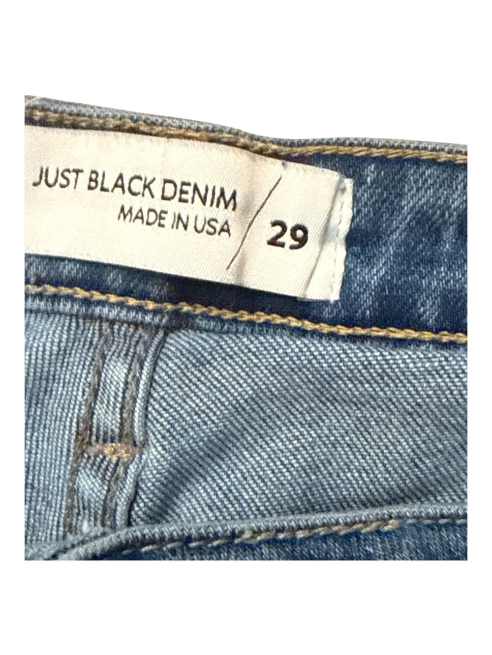 Just Black Denim  Blue Denim Jeans Carpenter Pockets Size 29 - Picture 3 of 5